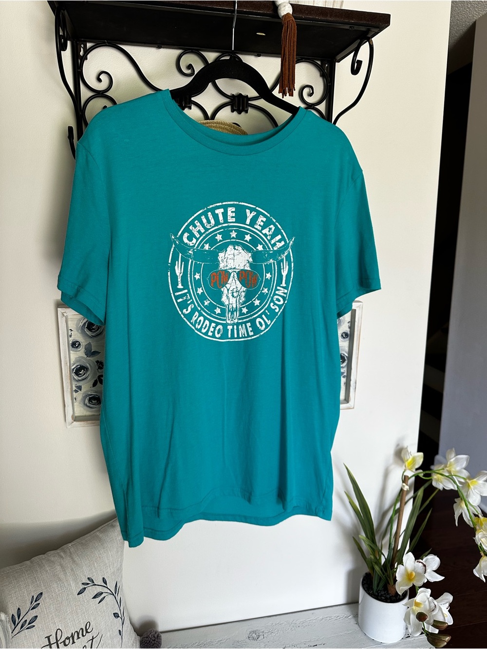 Dale Brisby x Rock & Roll Denim Teal Rodeo Western Tee